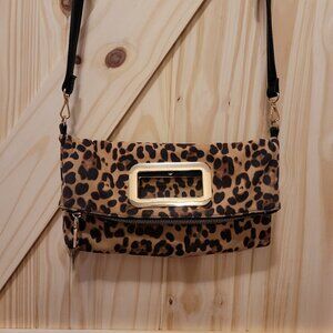 INC International Concepts Leopard Print Open Handle Crossbody/Handbag